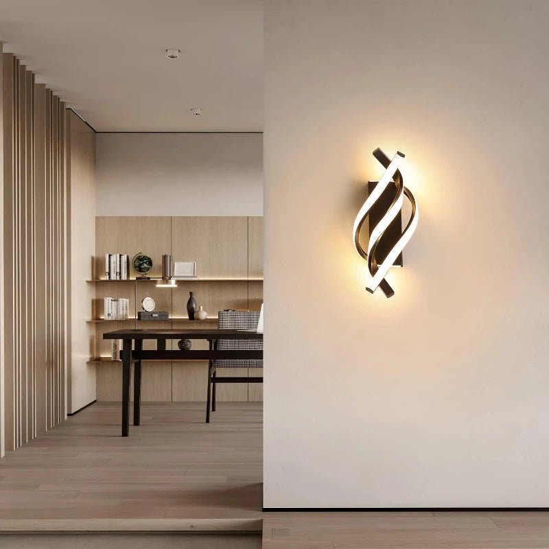 Applique Murale LED Triple Ligne Ondulée