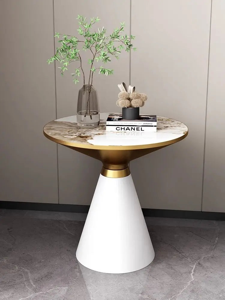 Table Basse Extensible en Pierre Frittée & Métal