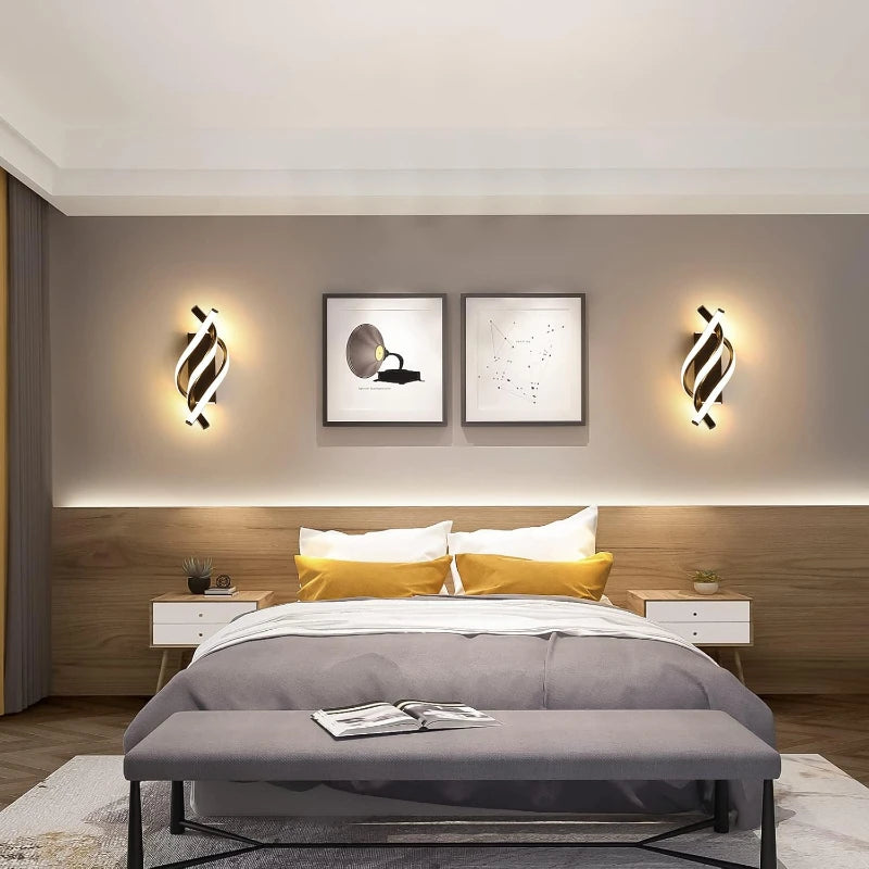 Applique Murale LED Triple Ligne Ondulée