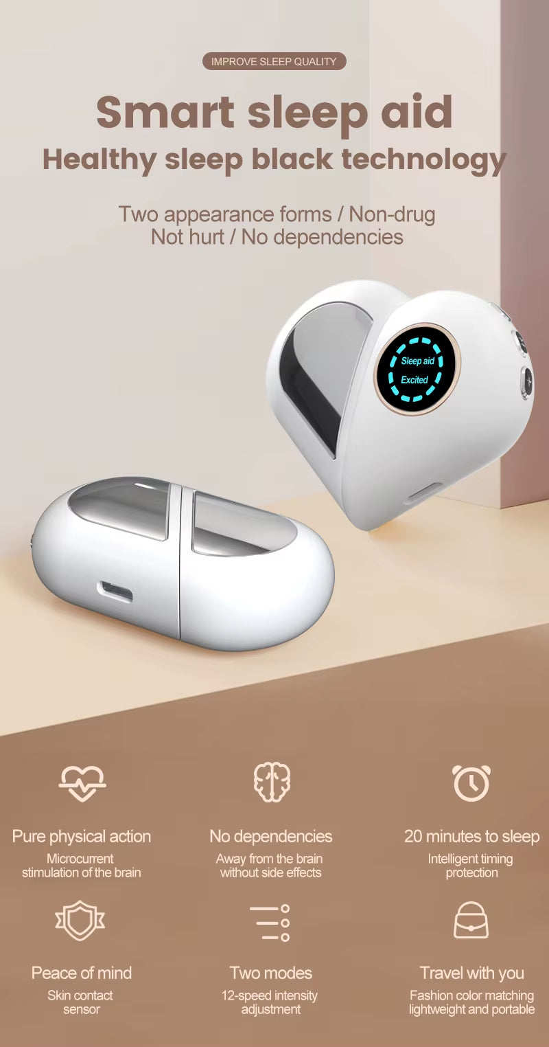 CES Sleep Aid Device Insomnia Anxiety Depression Relief Smart Sleep Aid Healthy Sleep Black Technology Improve Sleep Hypnosi