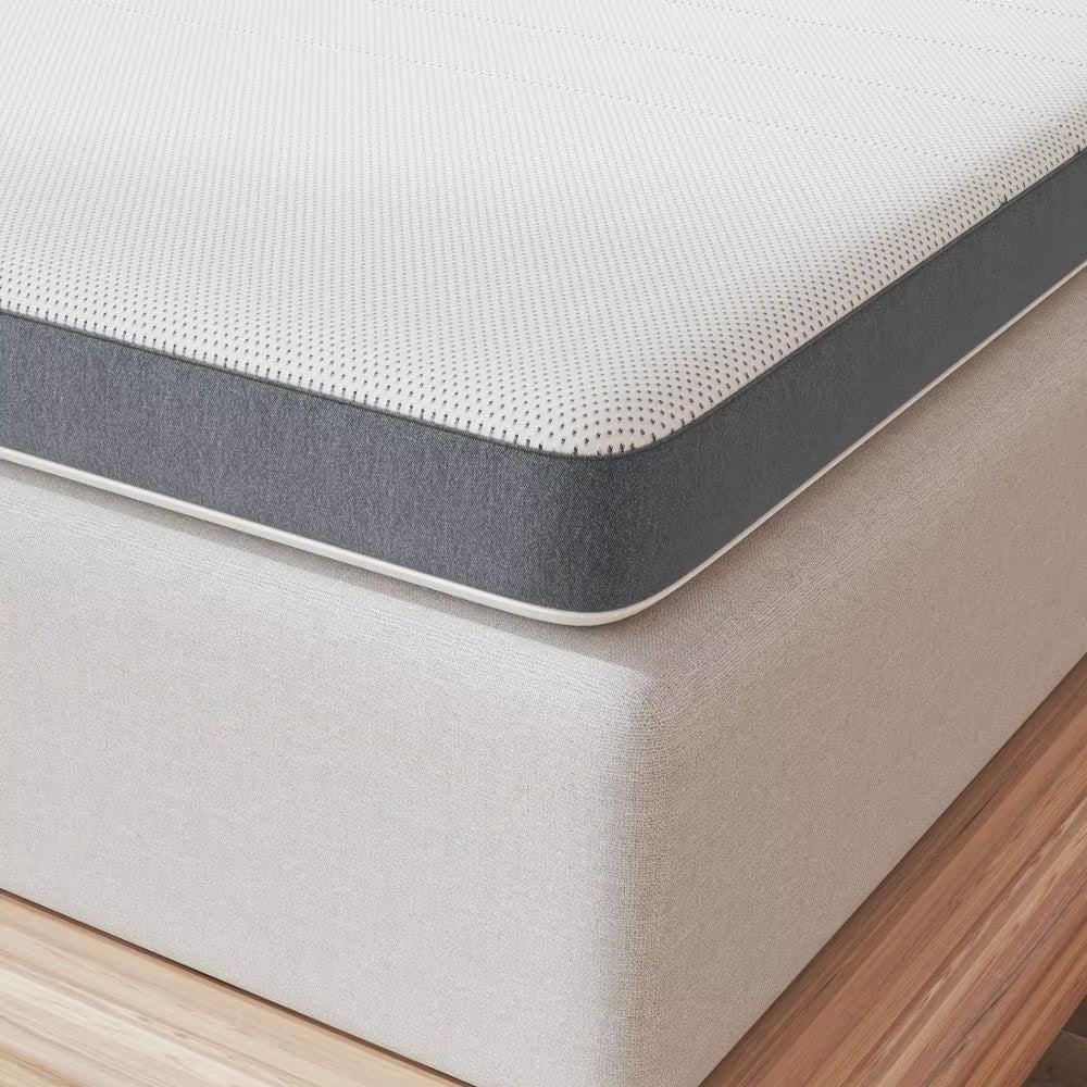 Premium Memory Foam Mattress Toppers with Zipper Bamboo Cover Soft Gel Foam Bed King Queen Twin Full Size Mattress Help Sleep